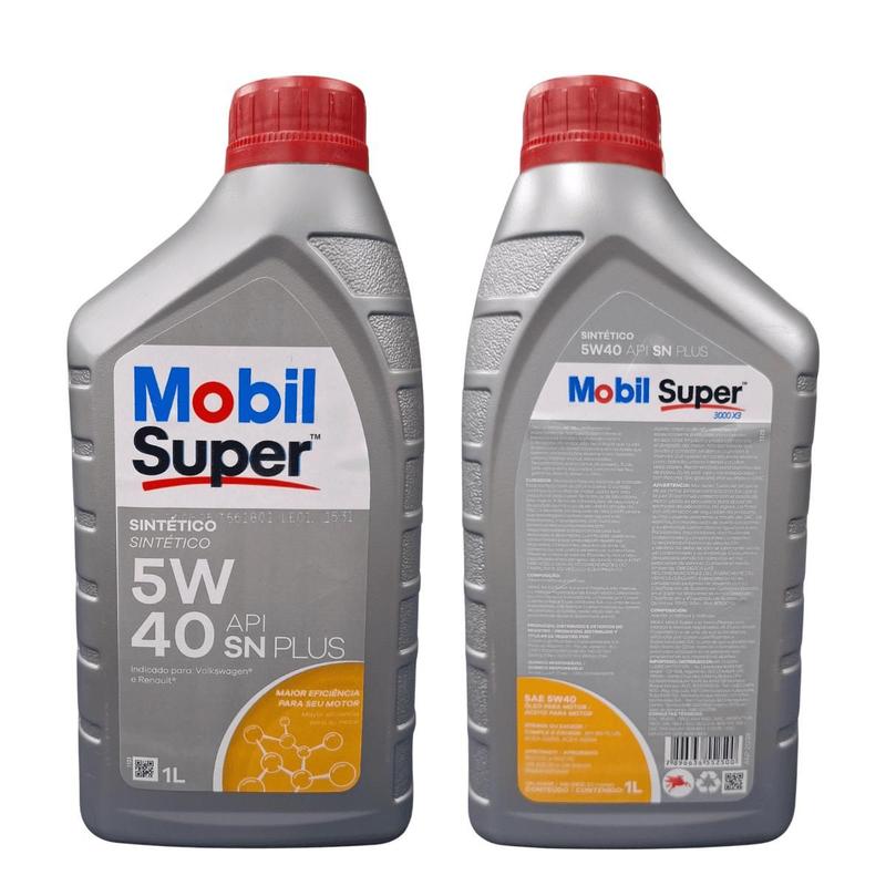 Óleo de Motor Mobil Super 5w-40 API SN Plus 100% Sintético